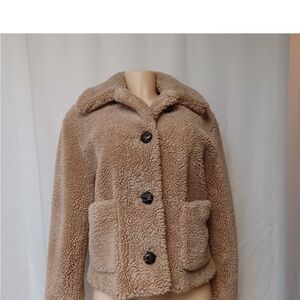 Cozy Tan Sherpa Jacket